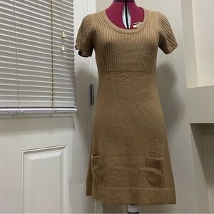 Derek Heart Elegant Tan Knit Dress